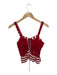 Carolina K Size S red & cream Cotton Sleeveless sea shell Macrame Detail Top red & cream / S