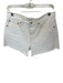 Agolde Size 27 White Organic Cotton High Waist Button Fly Cut Off Denim Shorts White / 27