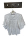 XiRENA Size S White Cotton Short Sleeve Lace Detail Ruffles Buttons Top White / S