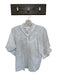 XiRENA Size S White Cotton Short Sleeve Lace Detail Ruffles Buttons Top White / S