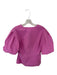 Jonathan Simkhai Size M Purple Cotton Blend 3/4 Balloon Sleeve Twist Top Purple / M