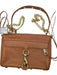 Rebecca Minkoff Brown & Gold Leather Chain Strap Gold Hardware Crossbody Bag Brown & Gold / S
