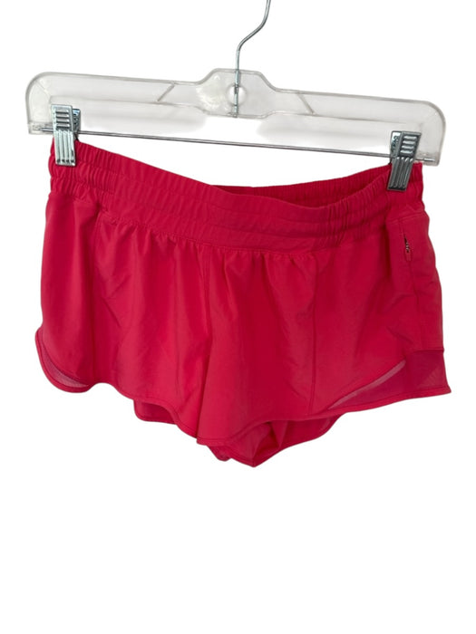 Lululemon Size 8 Coral Pink Polyester Blend Elastic Waist Athletic Shorts Coral Pink / 8