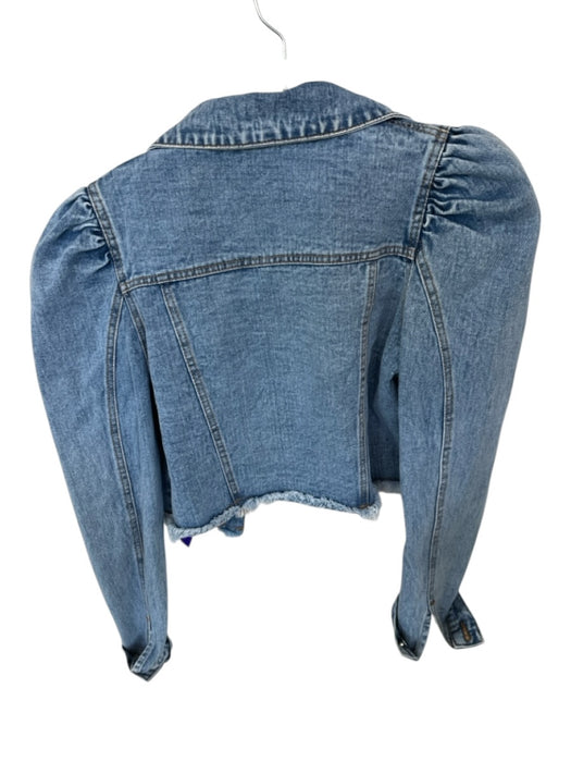 Size Est S Med Light Wash Cotton Long Sleeve Denim Jacket Med Light Wash / Est S