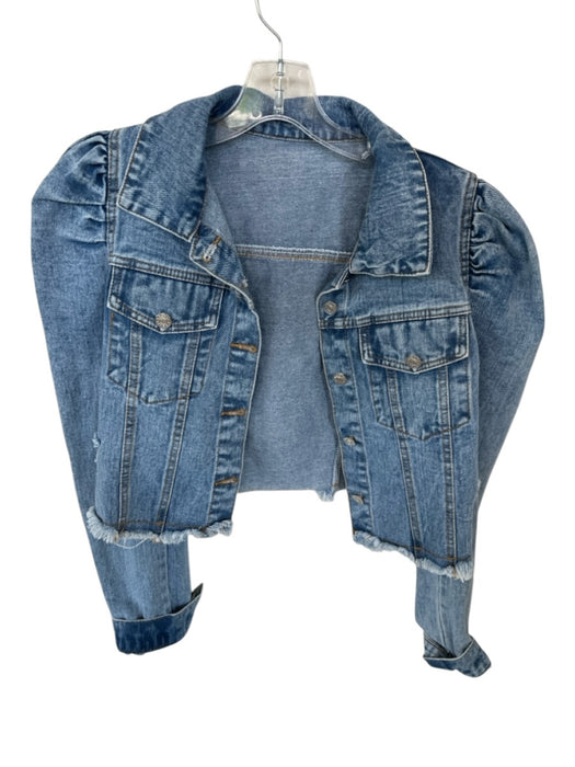 Size Est S Med Light Wash Cotton Long Sleeve Denim Jacket Med Light Wash / Est S