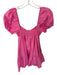 Amanda Uprichard Size S Pink Polyester Short Balloon Sleeve Baby Doll Dress Pink / S