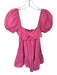 Amanda Uprichard Size S Pink Polyester Short Balloon Sleeve Baby Doll Dress Pink / S