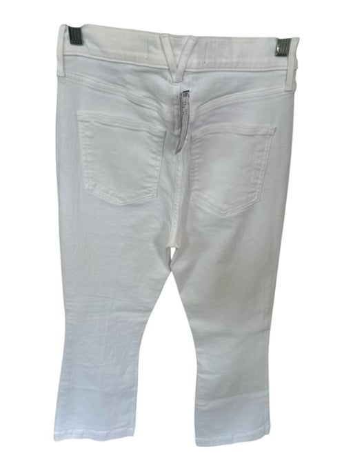 Veronica Beard Size 27 White Cotton Blend High Waist Flare Jeans White / 27