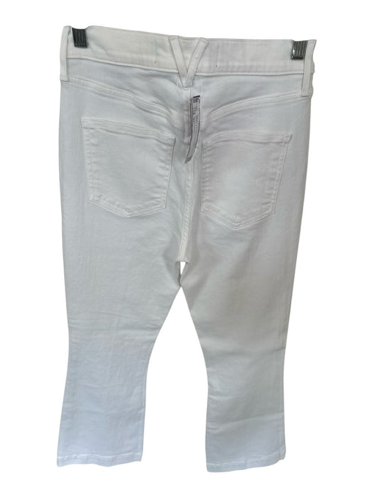 Veronica Beard Size 27 White Cotton Blend High Waist Flare Jeans White / 27