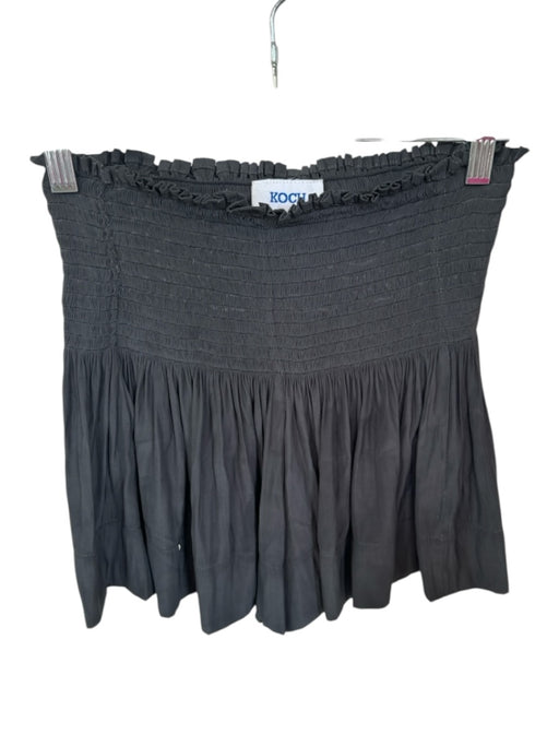 Koch Size XS Charcoal Polyester Smocked Solid Shorts Charcoal / XS