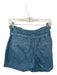 L'agence Size 27 Med Light Wash Cotton Blend High Waist Belted Denim Shorts Med Light Wash / 27
