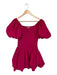 Loveshackfancy Size S Magenta Cotton 3/4 Balloon Sleeve smocked Bubble Hem Dress Magenta / S