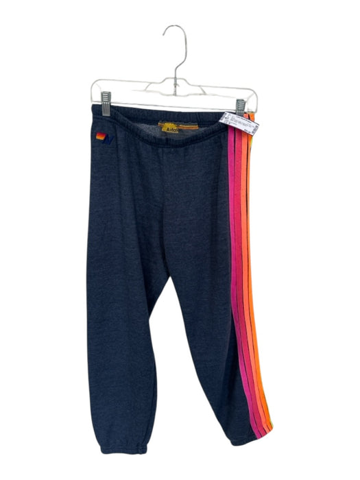 Aviator Nation Size M Navy & Multi Cotton Drawstring Side Stripe Jogger Pants Navy & Multi / M