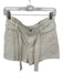 Paige Size 28 Cream Cotton Blend High Waist Belted Shorts Cream / 28