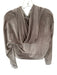Vuori Size M Taupe Velvet Hood Half Zip Cropped Athletic Jacket Taupe / M