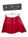 Alice & Olivia Size 4 Red Vegan Leather Croc Embossed Pleated Back Zip Skirt Red / 4
