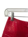 Alice & Olivia Size 4 Red Vegan Leather Croc Embossed Pleated Back Zip Skirt Red / 4