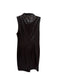 Joseph Ribkoff Size 8 Brown Vegan Leather Mock Neck Sleeveless Back Zip Dress Brown / 8
