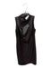 Joseph Ribkoff Size 8 Brown Vegan Leather Mock Neck Sleeveless Back Zip Dress Brown / 8