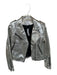 Sen Size S Silver Vegan Leather Metallic Silver Hardware Moto Jacket Silver / S