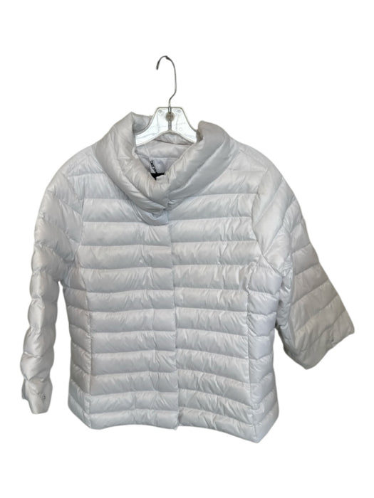Anorak Size S White Nylon Quilted Duck Down Filling Puffer Athletic Jacket White / S