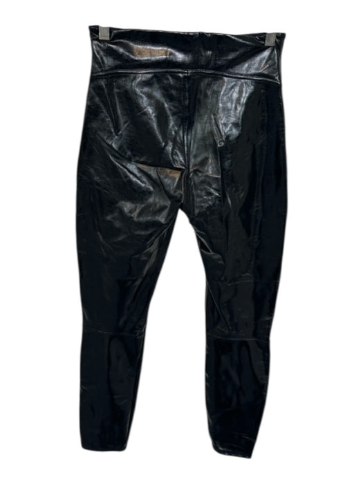 Spanx Size S Black Faux Patent Leather High Waist Leggings Black / S