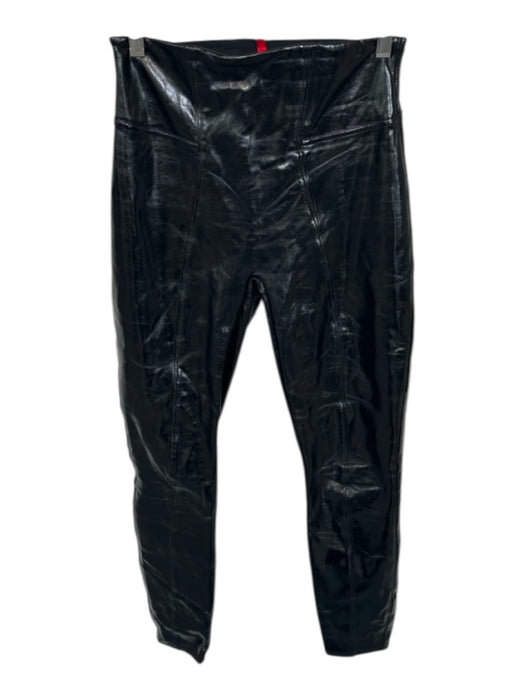 Spanx Size S Black Faux Patent Leather High Waist Leggings Black / S