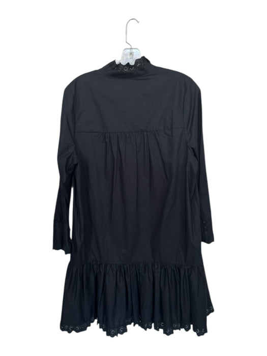 Hunter Bell Size S Black Cotton Long Balloon Sleeve Lace Collar Buttons Dress Black / S