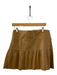 Shug! Size L Tan Vegan Leather Elastic Waist Mini Skirt Tan / L