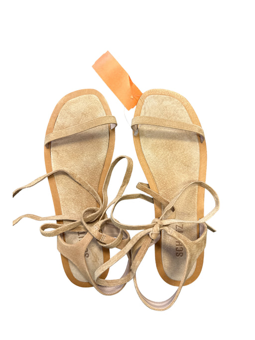 Schutz Shoe Size 9 Tan Suede Ankle Tie Sandals Tan / 9