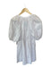 Staud Size M White Cotton Short Balloon Sleeve Button Down Dress White / M