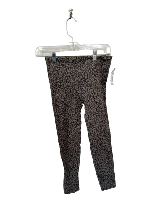 Spanx Size M Taupe & Gray Nylon Blend High Waist Animal Print Athletic Leggings Taupe & Gray / M