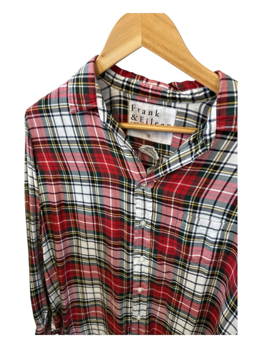 Frank & Eileen Size M Red & green Modal Long Sleeve Plaid Button Down Top Red & green / M