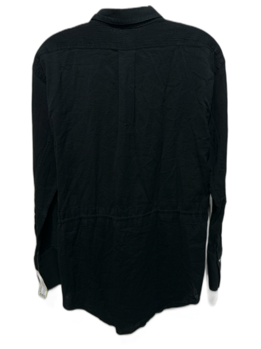 Helmut Lang Size M Black Cotton Long Sleeve Button Up pocket Top Black / M