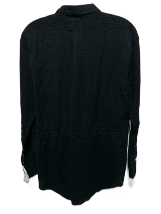 Helmut Lang Size M Black Cotton Long Sleeve Button Up pocket Top Black / M
