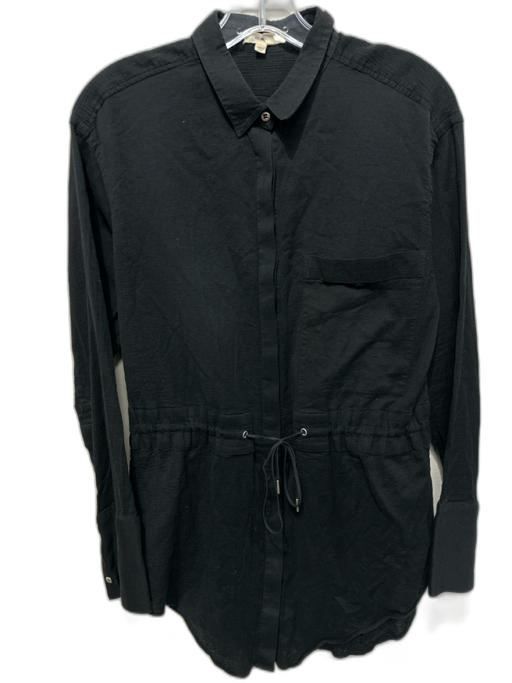 Helmut Lang Size M Black Cotton Long Sleeve Button Up pocket Top Black / M