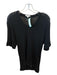 Helmut Lang Size S Black Cotton Blend Short Sleeve High Low Top Black / S