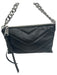 Rebecca Minkoff Black Leather Quilted Shoulder Shoulder Handle Chain Detail Bag Black / S