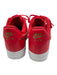 Nike Shoe Size 7.5 Red, White & Gold Leather Upper Perforated Swoosh Sneakers Red, White & Gold / 7.5