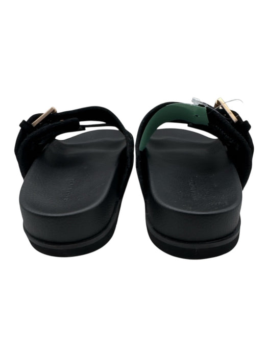 ALLSAINTS Shoe Size 7 Black Suede Upper Rose Gold Hardware Grommets Sandals Black / 7
