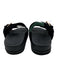 ALLSAINTS Shoe Size 7 Black Suede Upper Rose Gold Hardware Grommets Sandals Black / 7