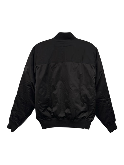 Athleta Size S Black Nylon Long Sleeve Zip Up Athletic Bomber Jacket Black / S