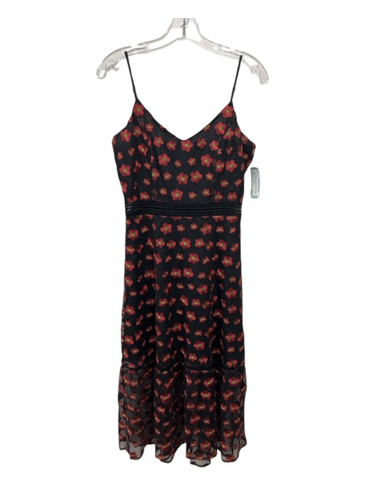 Jack by BB Dakota Size 2 Black, Red & Gray Polyester Spaghetti Strap Dress Black, Red & Gray / 2