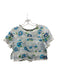 Love Shack Fancy Size XS White & Blue Print Cotton Floating Beads Cropped Top White & Blue Print / XS