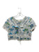 Love Shack Fancy Size XS White & Blue Print Cotton Floating Beads Cropped Top White & Blue Print / XS