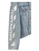 Off White Size 42 Light Denim Cotton Graphic Print Silver Buttons Pockets Jacket Light Denim / 42