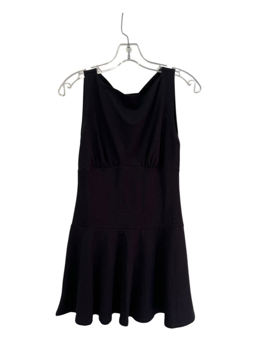 Reformation Size Small Black Organic Cotton Sleeveless Boat Neck Flare Dress Black / Small