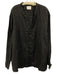 Baird McNutt Size 4XB Black Linen Solid Button Down Men's Long Sleeve Shirt Black / 4XB