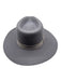 No Brand Gray Wool Fedora Grosgrain Wide Brim Hat Gray / One Size