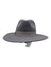 No Brand Gray Wool Fedora Grosgrain Wide Brim Hat Gray / One Size